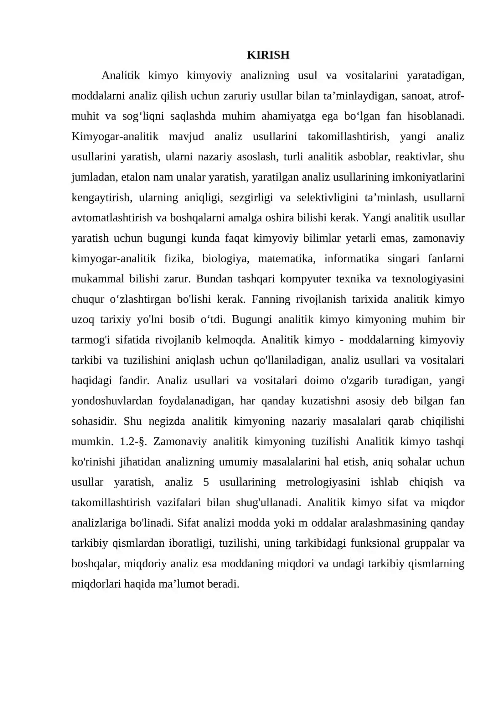 Analitik Reaksiyalarning Seziluvchanligi va Qaytarligi Kurs Ishi 4