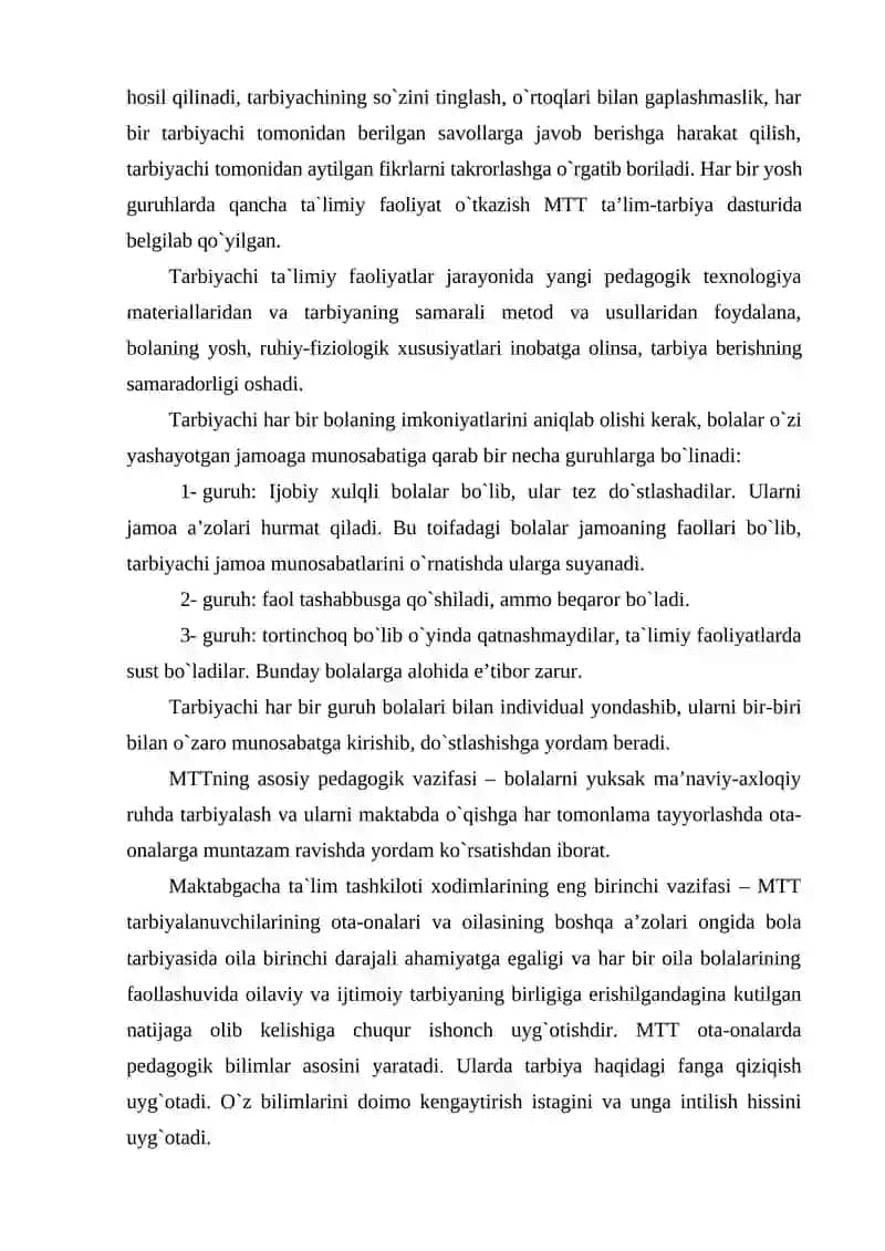 Maktabgacha ta’lim muassasasi, oila va maktab hamkorligi 4