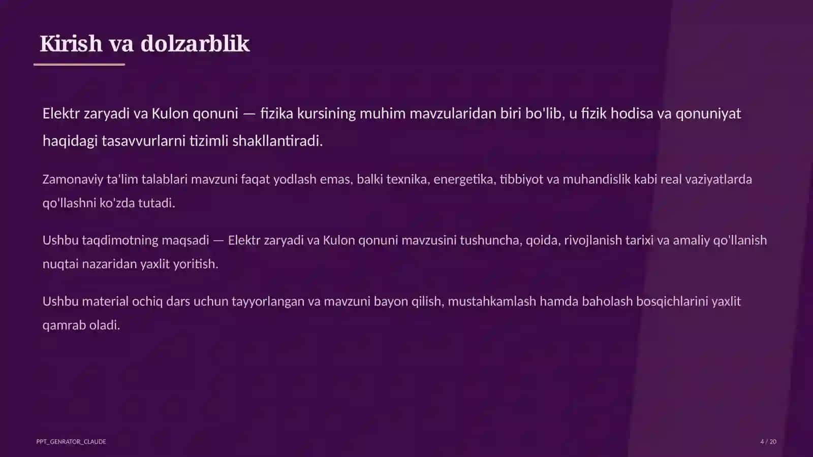 Elektr zaryadi va Kulon qonuni (8-sinf) 4