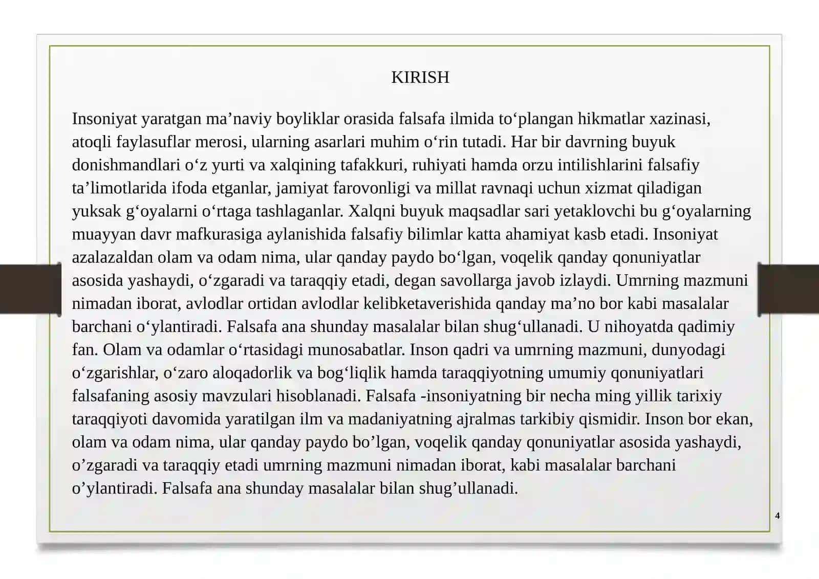Falsafada qonun tushunchasi.Qonunlarning turlar 4
