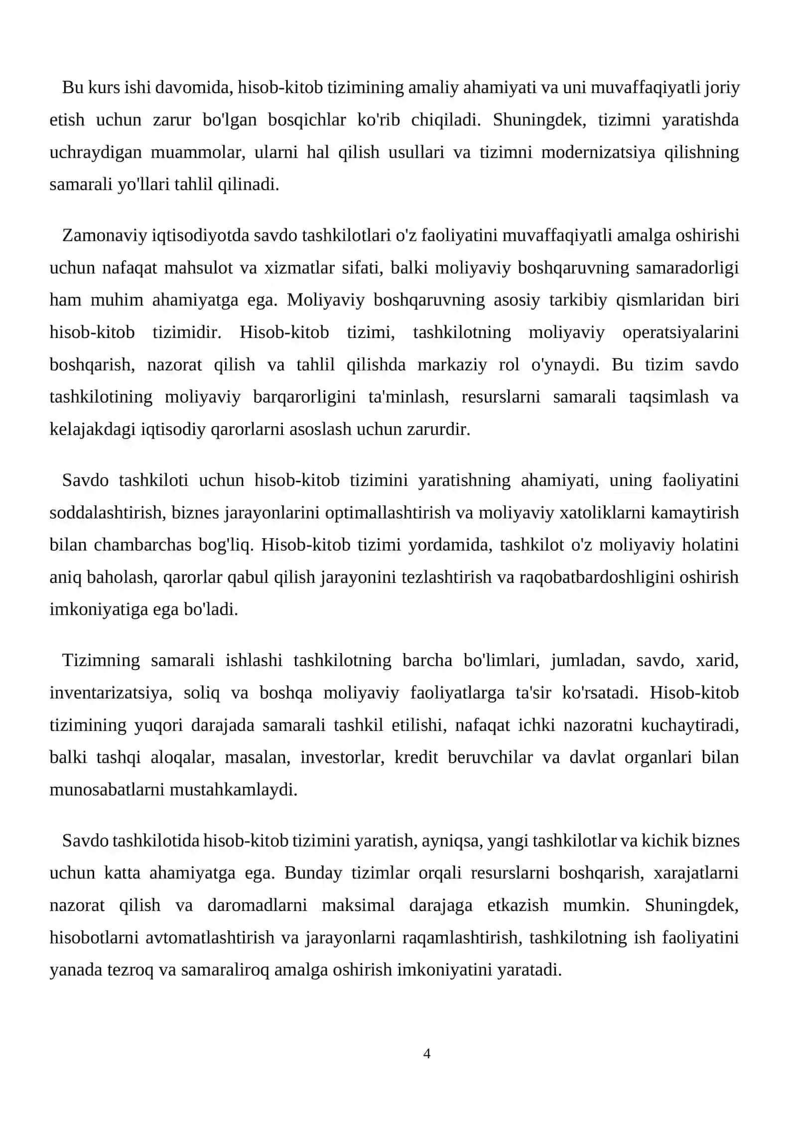 DASTURLASH TEXNOLOGIYALARI FANIDAN KURS ISHI 4