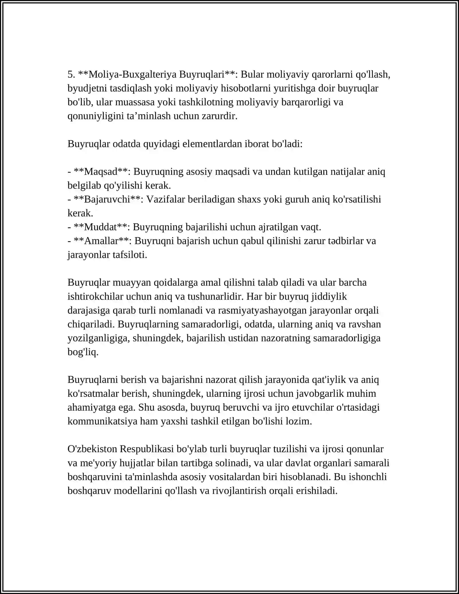 BUYURUQ VA DALOLATNOMA 4