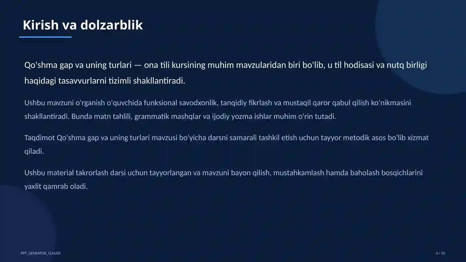 Qo'shma gap va uning turlari (9-sinf) 4