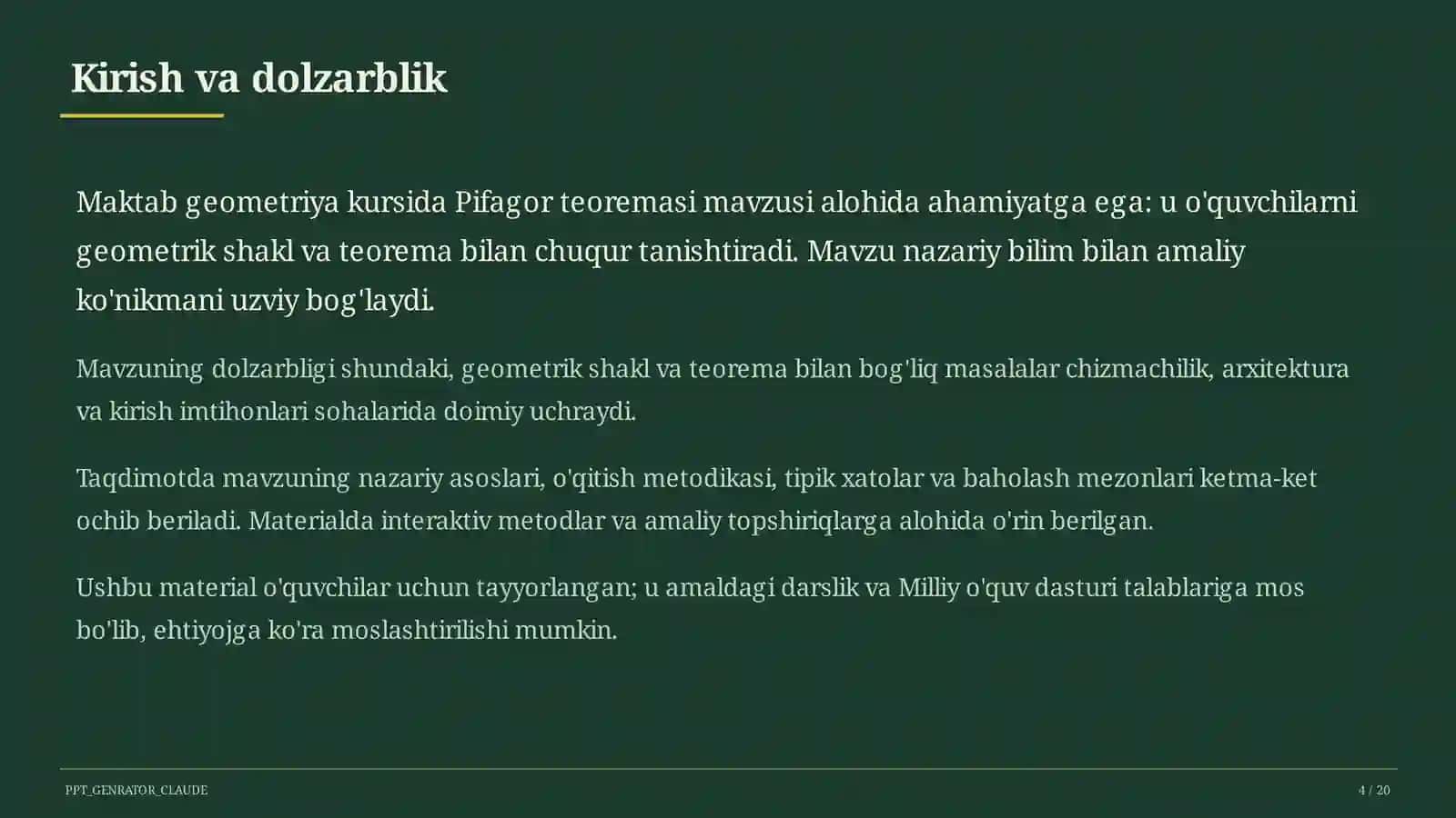Pifagor teoremasi (8-sinf) 4