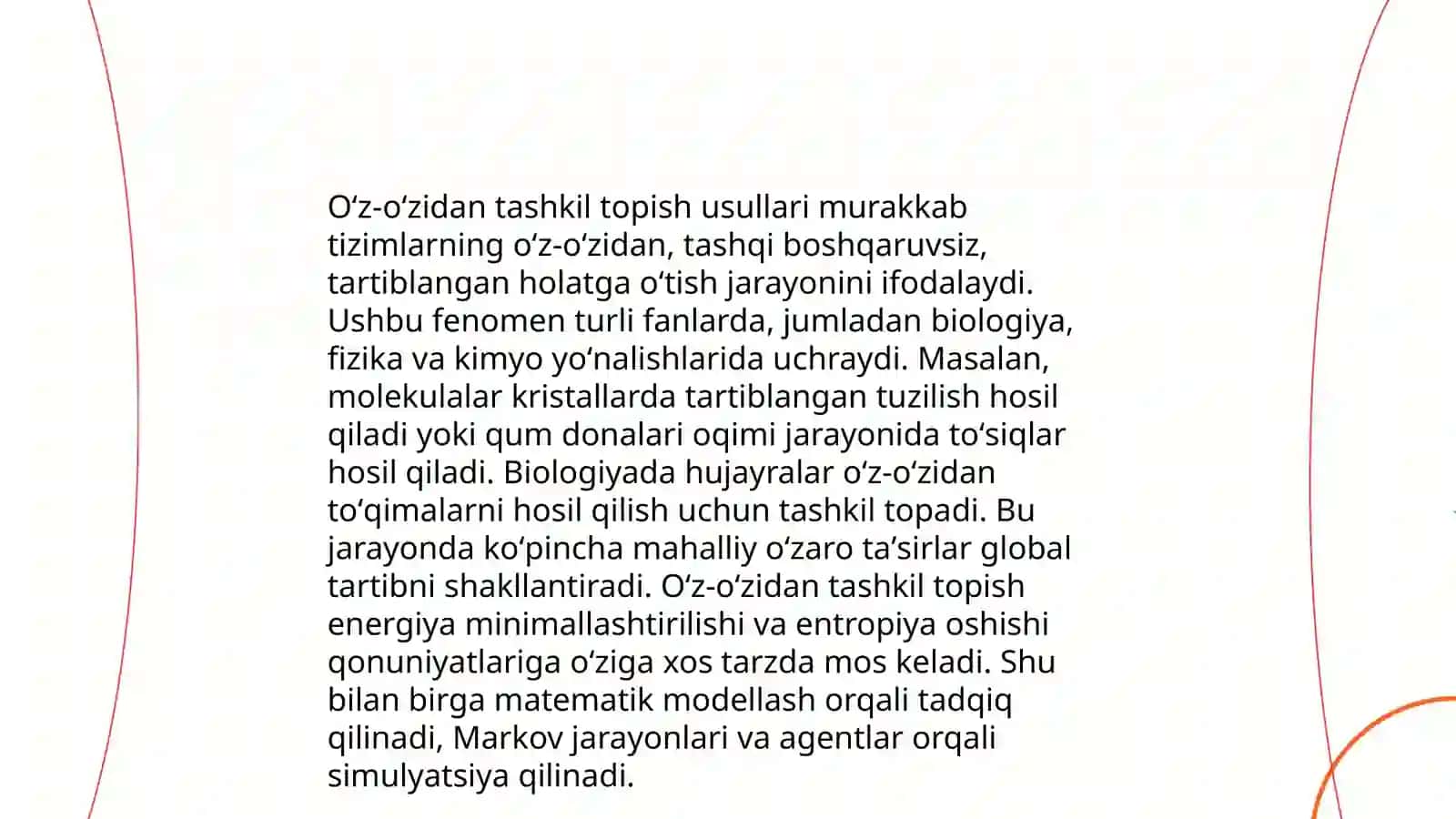 Nanotexnalogiyalarda oʻz oʻzidan tashkillanish 4