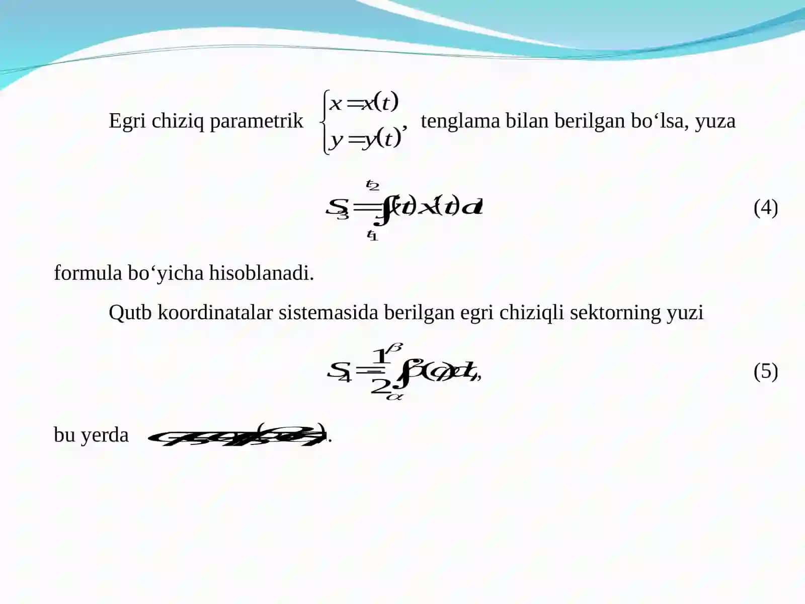 Aniq integralning tadbiqlari 4