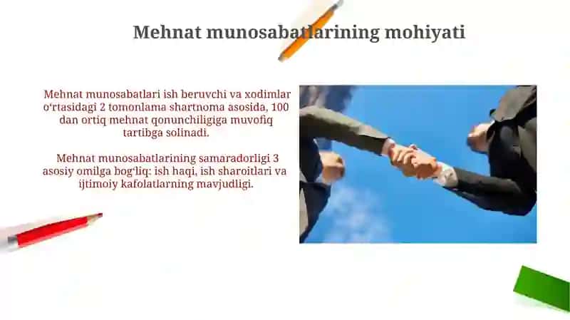 Mehnat huquqining asosiy tamoyillari 4