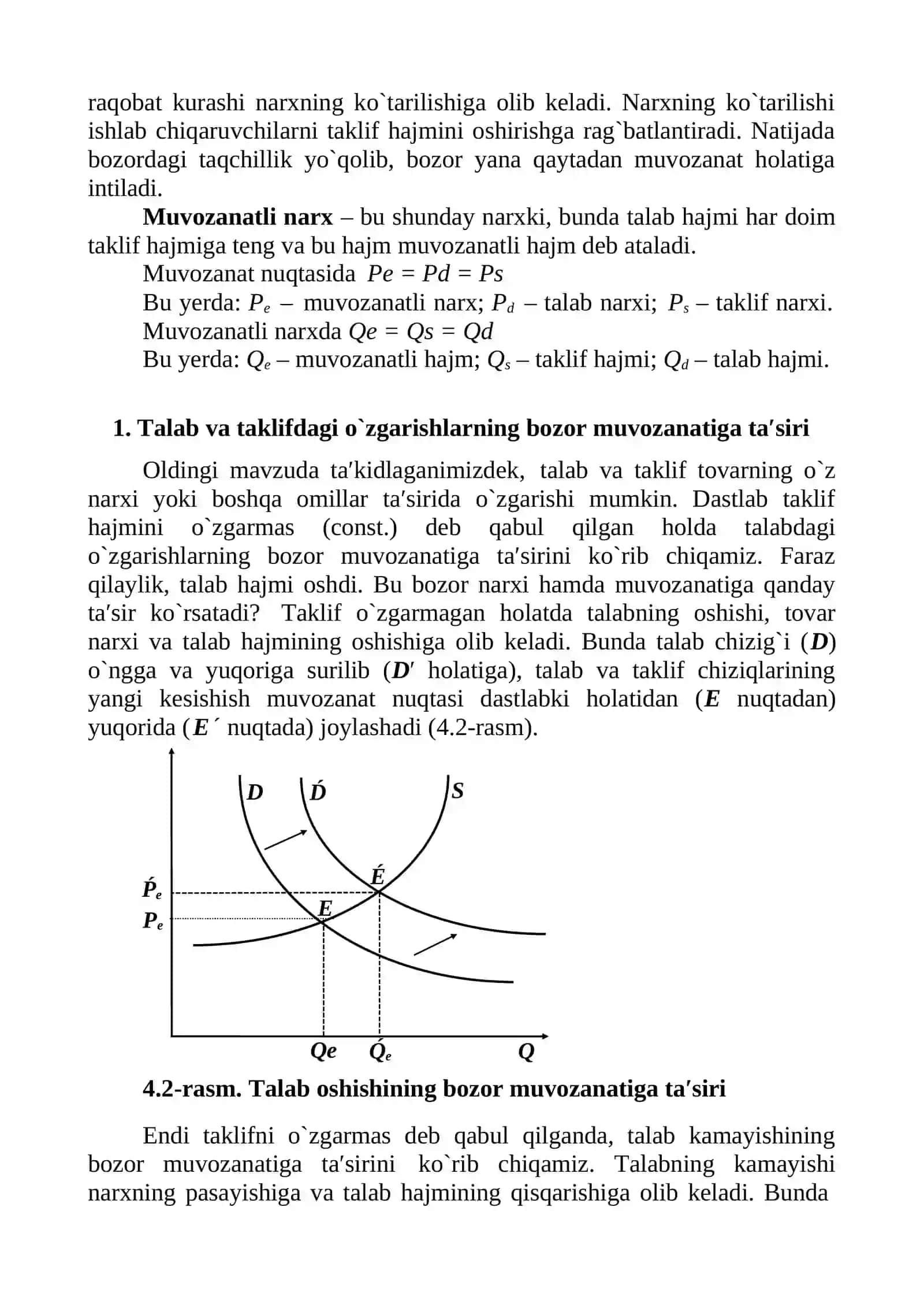 Bozor muvozanati, maksimal va minimal narxlar 4