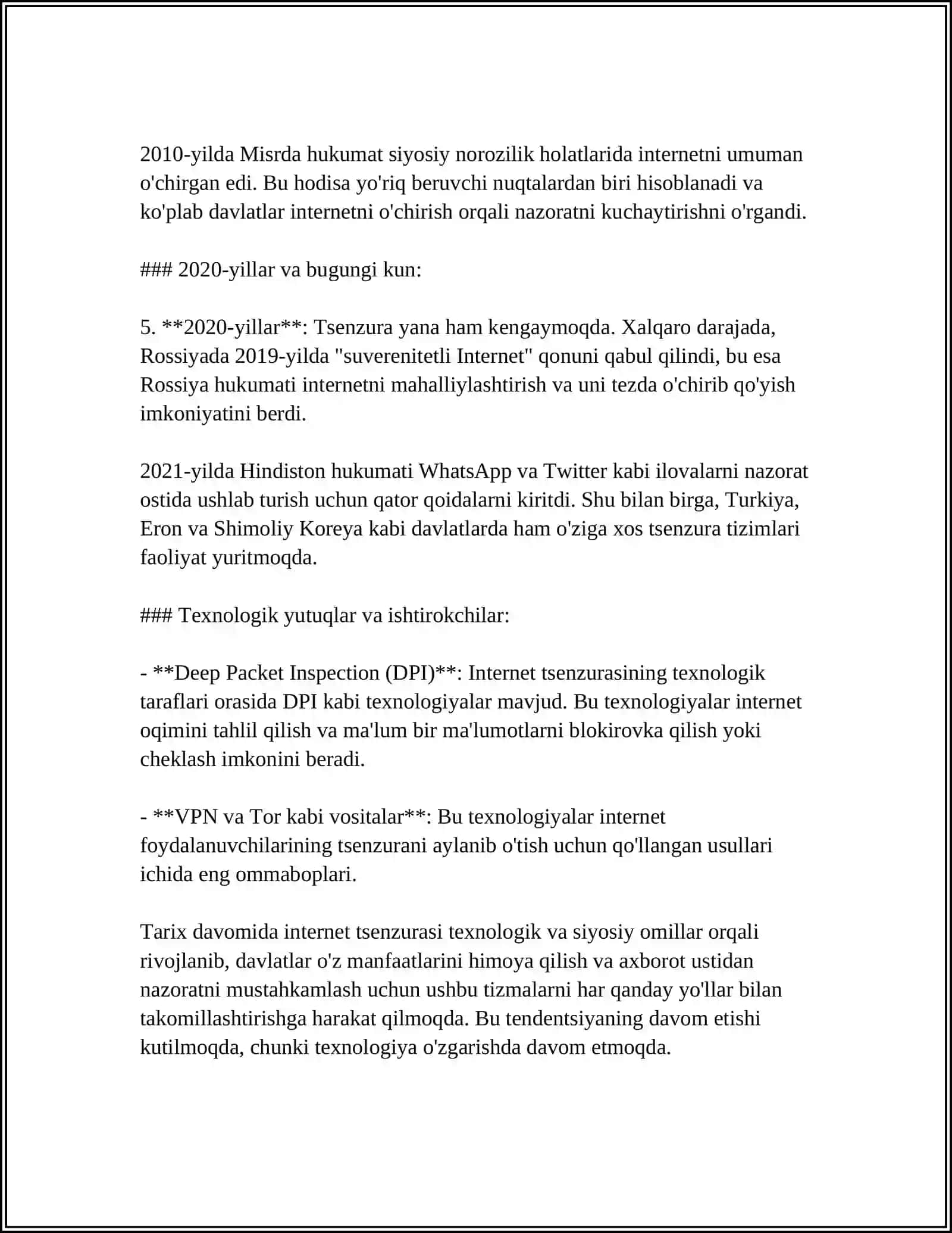 INTERNET BLOK TZIMLARI VA ULARNI ISHLASH TEXNOLOGIYALARI 4