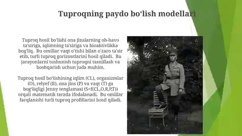 Tuproq paydo boʻlish jarayonining umumiy sxemasini oʻrganish 4
