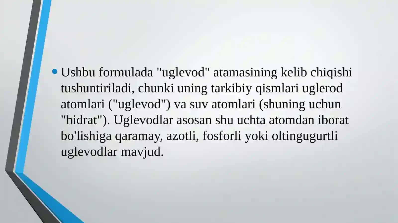 Karbonsuv. Monosaxaridlar 4