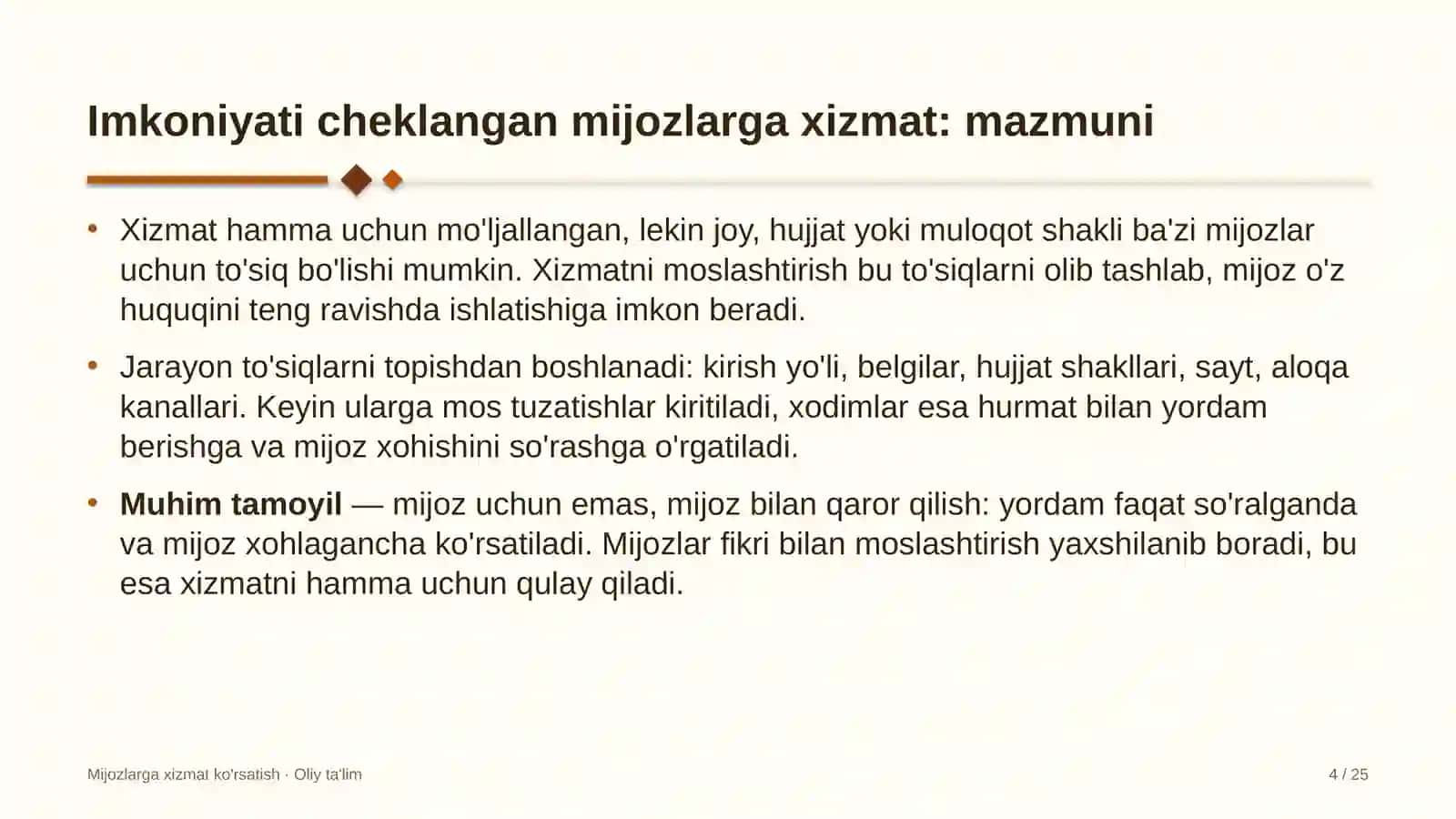 Logistika kompaniyalarida imkoniyati cheklangan mijozlarga xizmat ko'rsatish 4