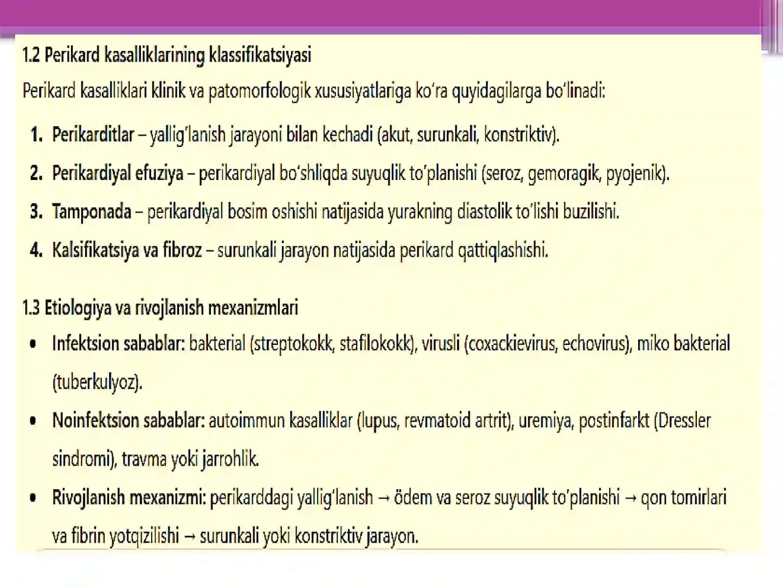 Perikardkasalliklari - Umumiy Tushuncha 4