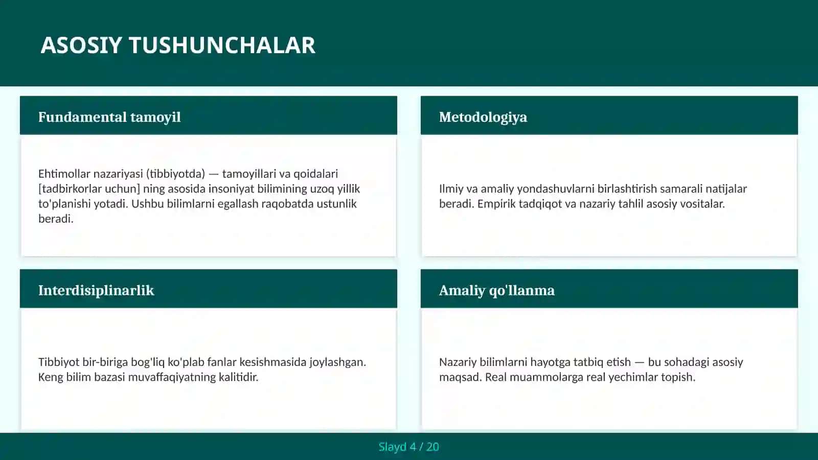 Ehtimollar nazariyasi (Tibbiyotda) — Tamoyillari va Qoidalari [Tadbirkorlar Uchun] 4