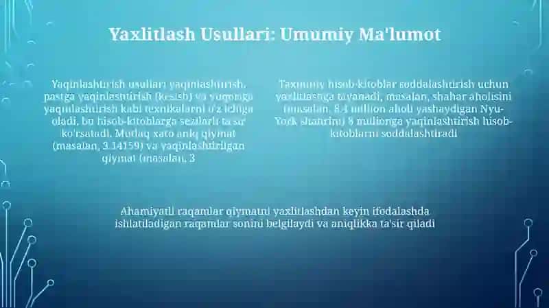Taxminiy hisob 4
