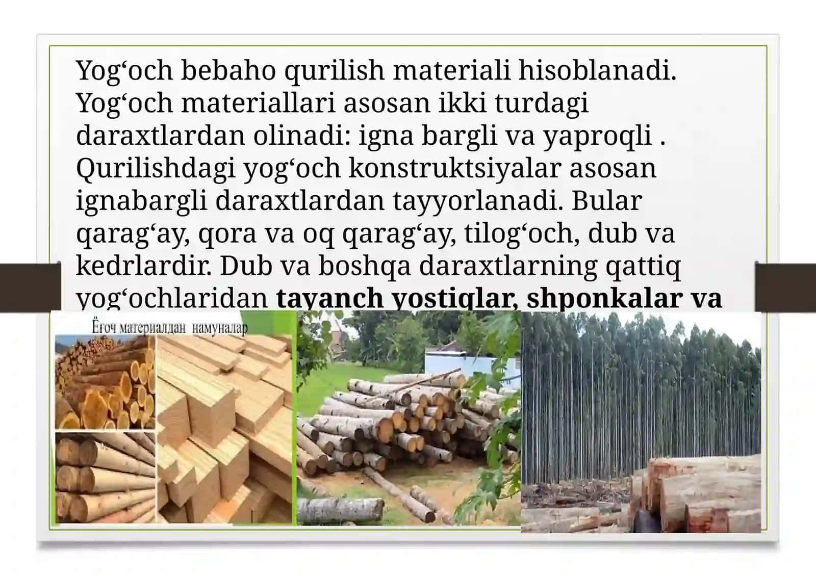 Yangi yog`och konstruksiyalarini o`rganish 4