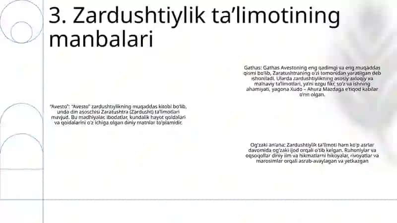 Zardushtiylik Dinining Vujudga Kelishi, TaʼLimoti Va Manbalari 4
