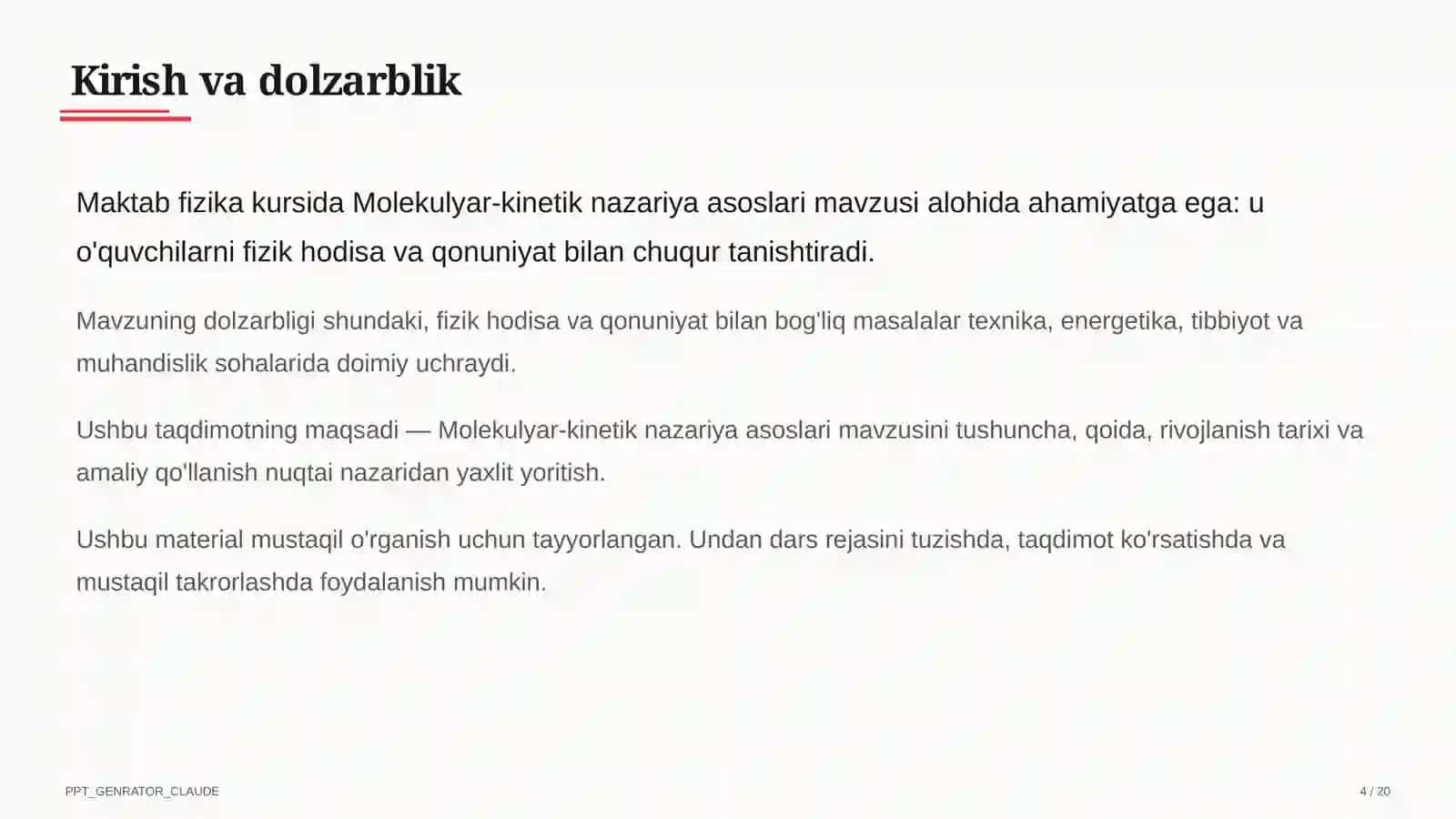 Molekulyar-kinetik nazariya asoslari (10-sinf) 4