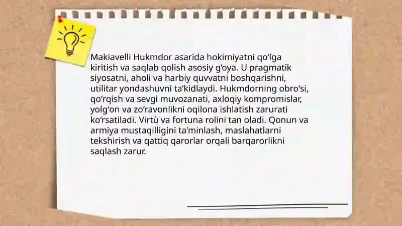 Makiavellning Hukmdor asari 4