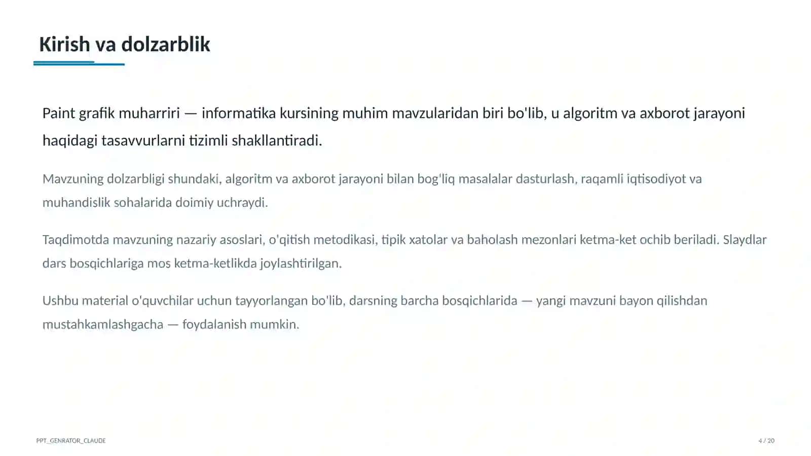 Paint grafik muharriri (5-sinf) 4