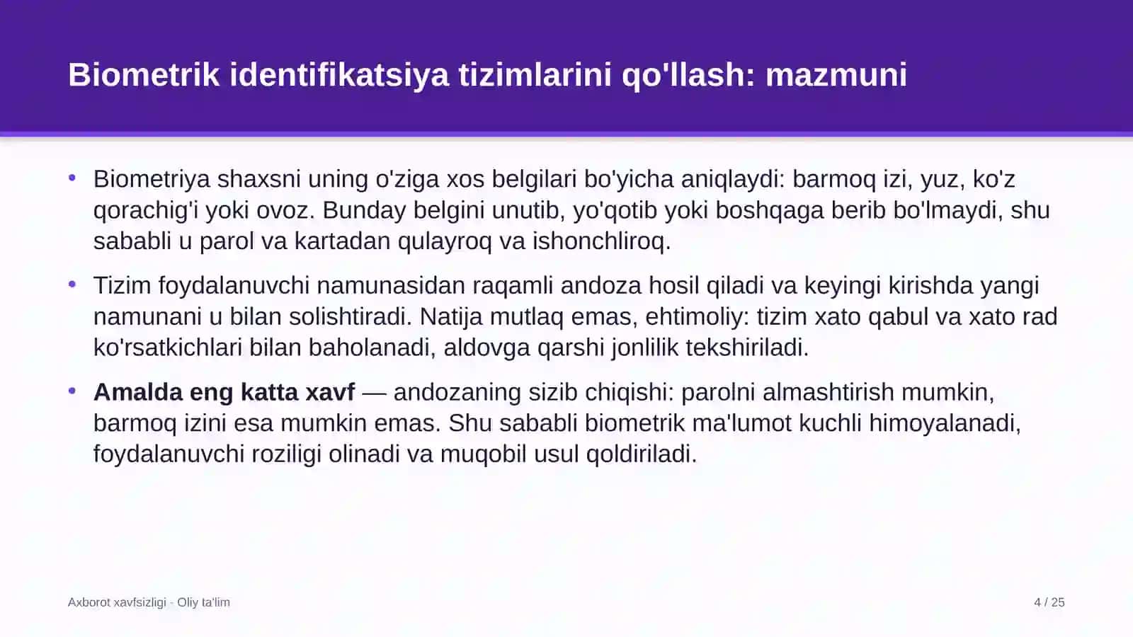 Choyxonalarda biometrik identifikatsiya tizimlarini qo'llash 4