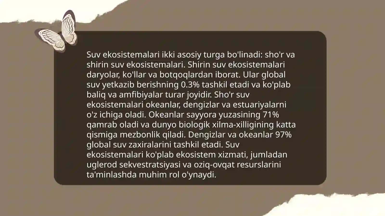 Quruqlik va suv ekosistemalari 4