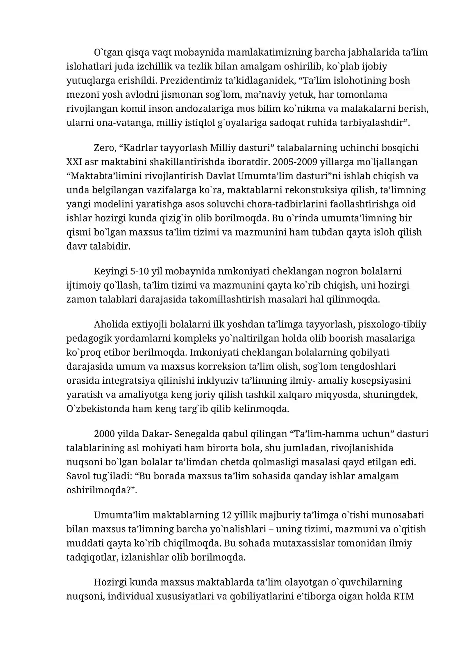 MAXSUS MAKTABLARDA RASM DARSLARINING KORREKSION TARBIYAVIY YO’NALGANLIGI 4