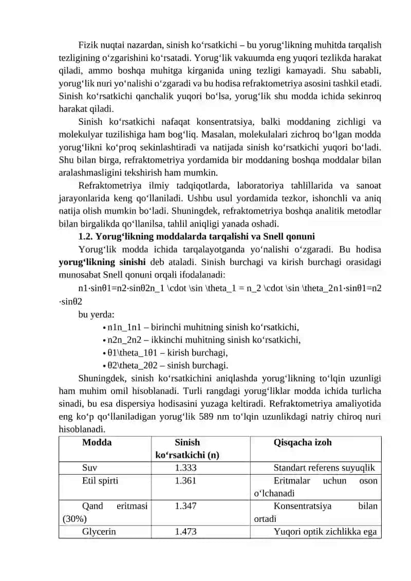 Refraktometrik tahlil 4