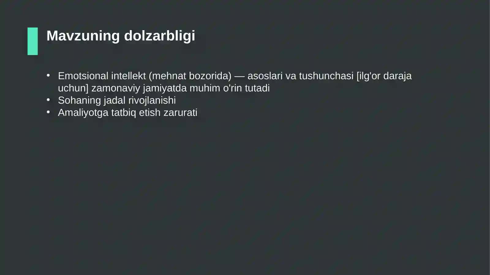 Emotsional intellekt (mehnat bozorida) — asoslari va tushunchasi [ilg'or daraja uchun] 4