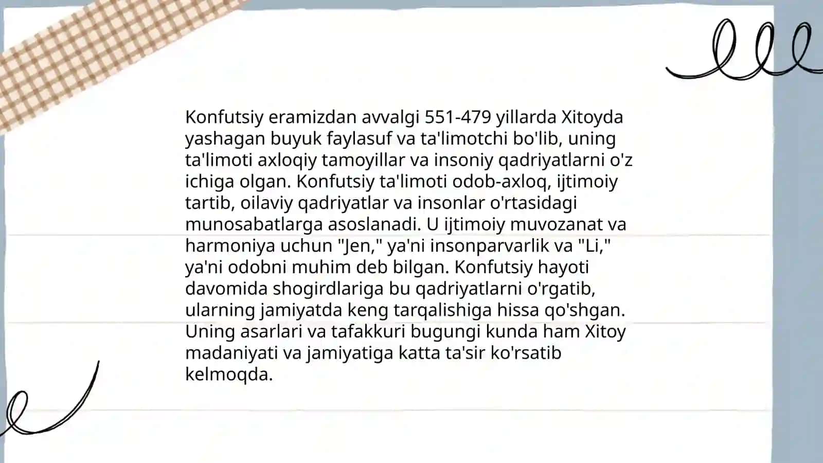 Konfutsiychilik dinining goyalari va madaniyati Ergasheva Nargiza 4