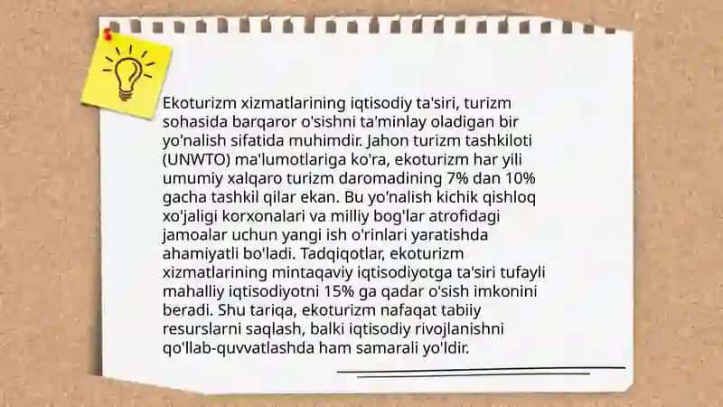 Ekotizm hizmatlarining holati 4