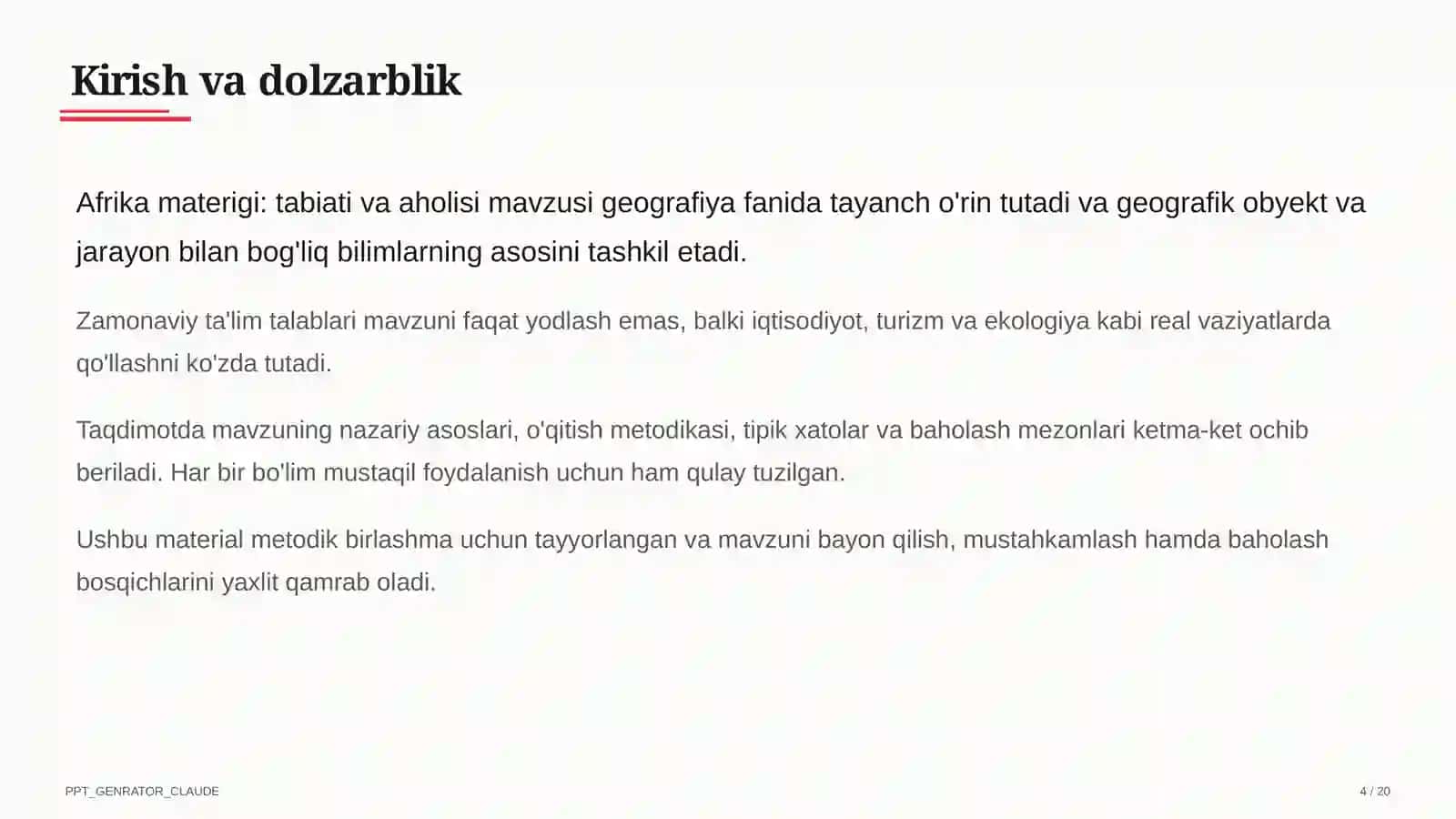 Afrika materigi: tabiati va aholisi (7-sinf) 4