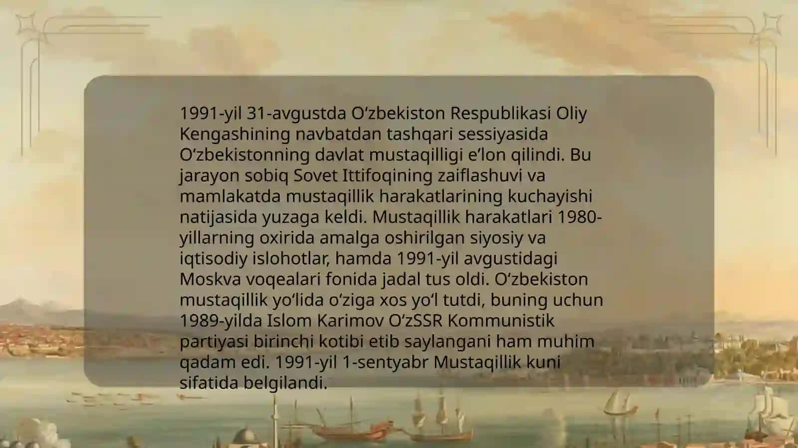 Oʻzbekistonda mustaqillik gʻoyalarining tarixiy asoslari 4