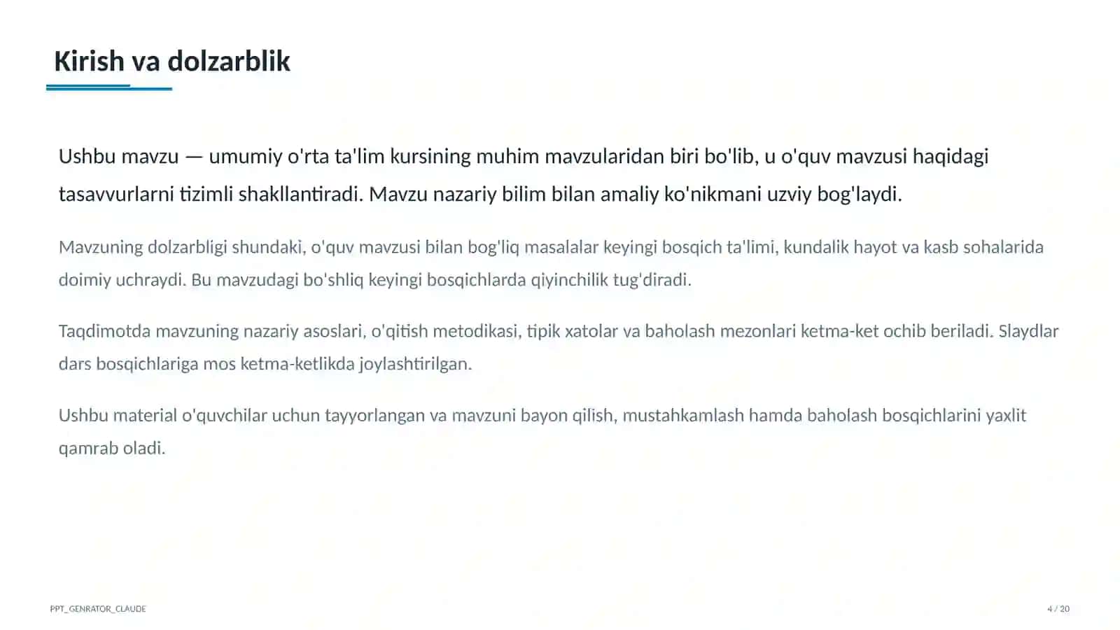Boshlang'ich sinfda kitobxonlik odati: kunlik o'qish va maktab kutubxonasi 4