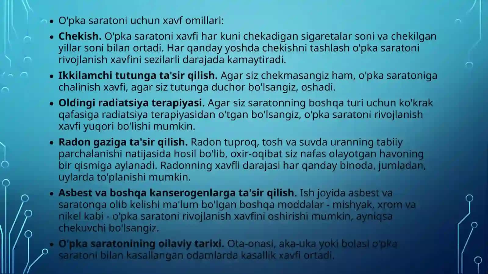 O'pka raki 4