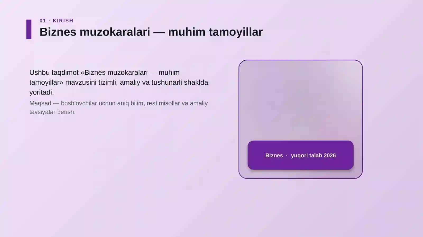 Biznes muzokaralari — muhim tamoyillar 4