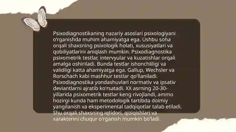 Psixodiagnostika fanining yuzaga kelish manbalari 4