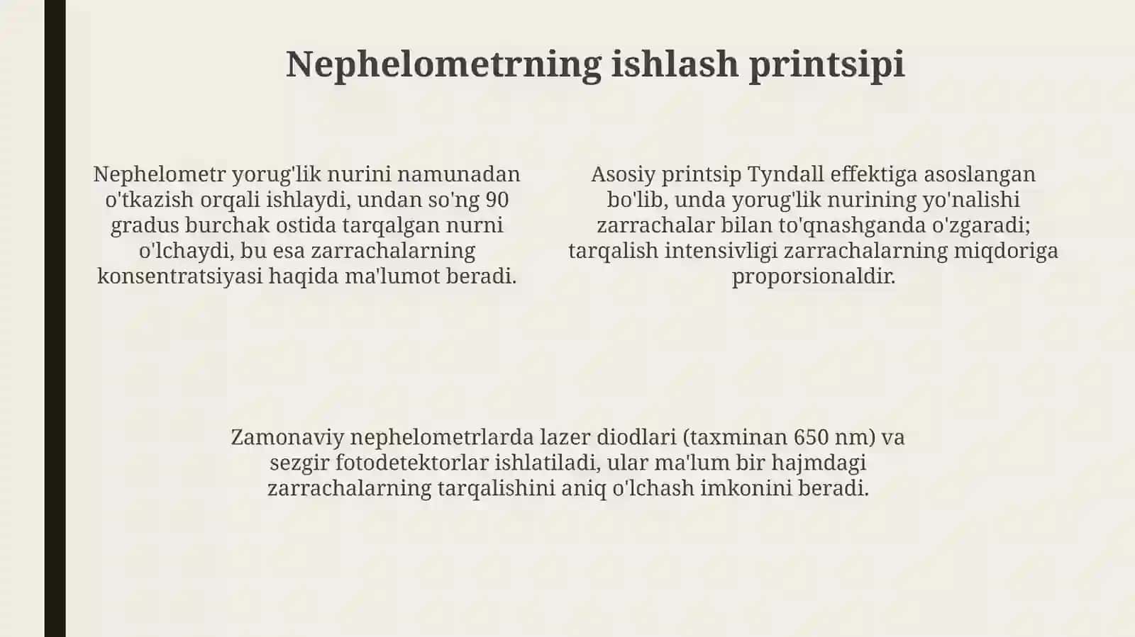 Nefelometrlar va ulardan foydalanishning ahamiyati 4