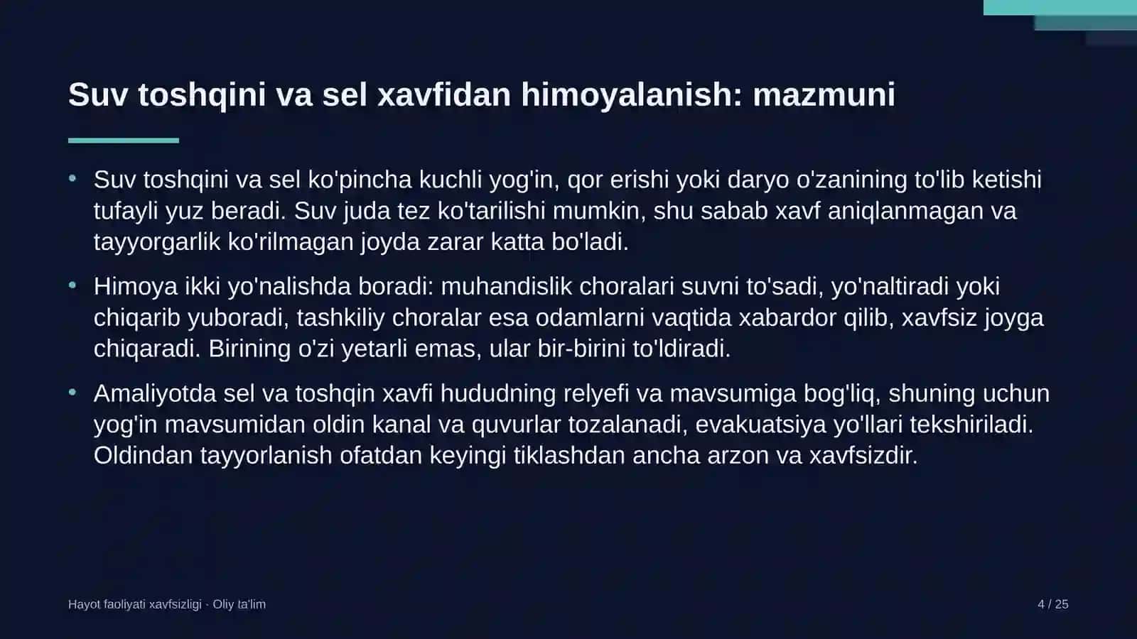 vazirliklarda suv toshqini va sel xavfidan himoyalanish 6787 4
