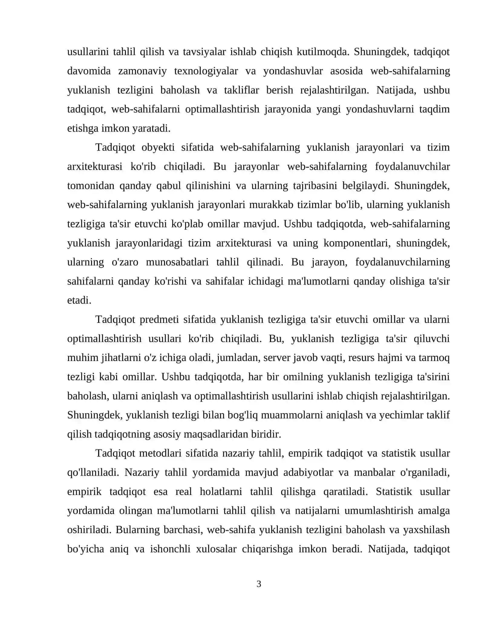 Web-sahifa yuklanish tezligi 4