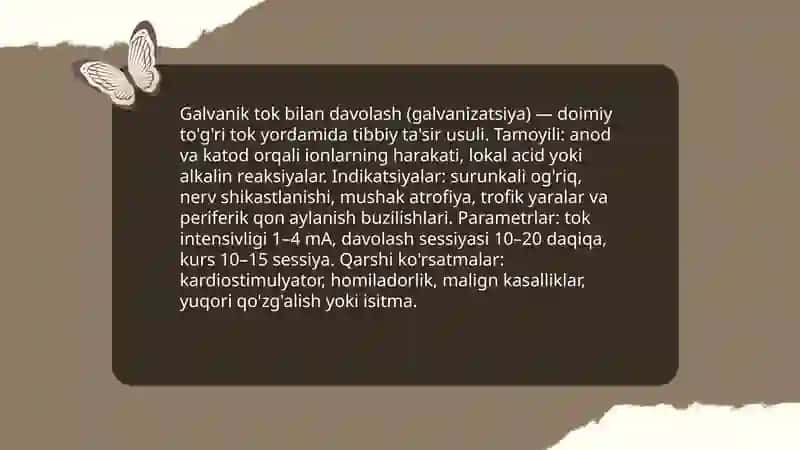 Elektr bilan davolash 4
