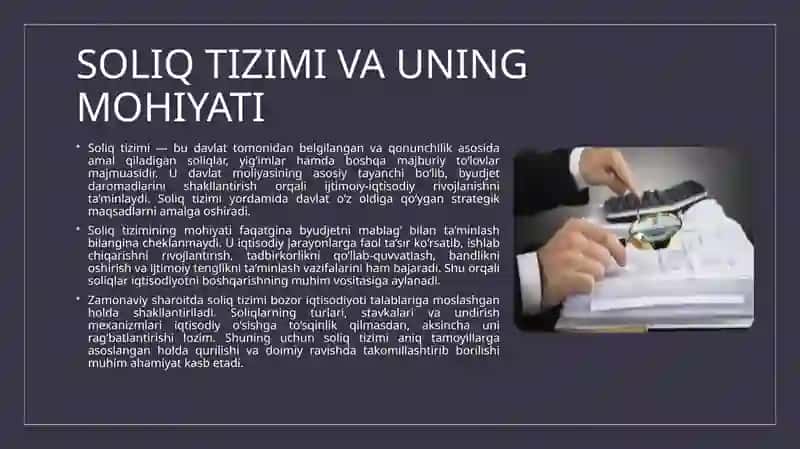 Soliq tizimi qurilishi tamoyillari 4