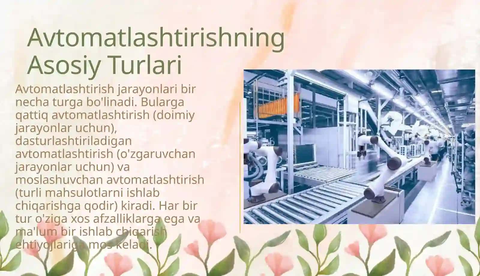 Ishlab chiqarish jarayonlarini avtomatlashtirishning zamonaviy yoʻnalishlari 4