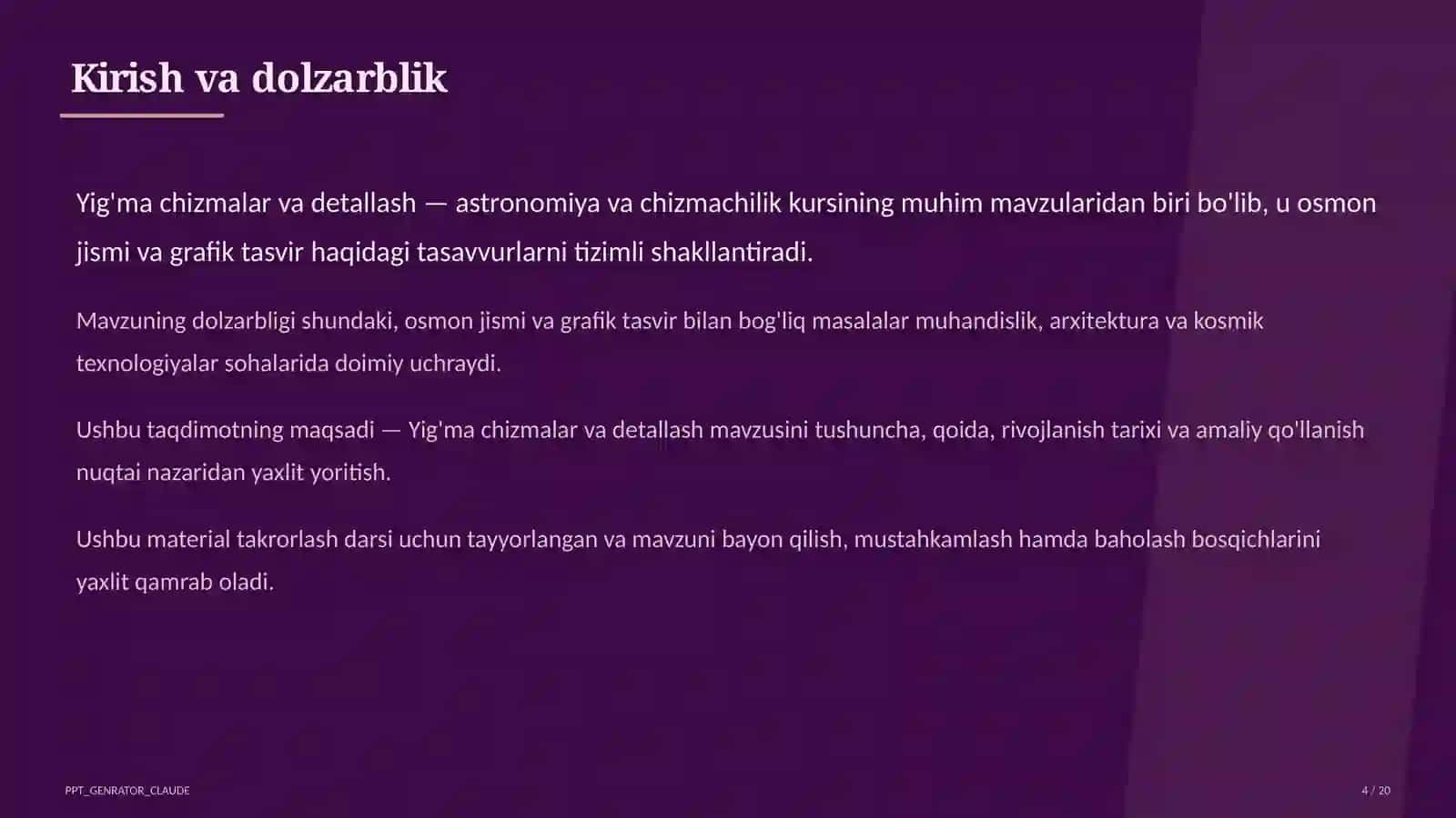 Yig'ma chizmalar va detallash (9-sinf) 4