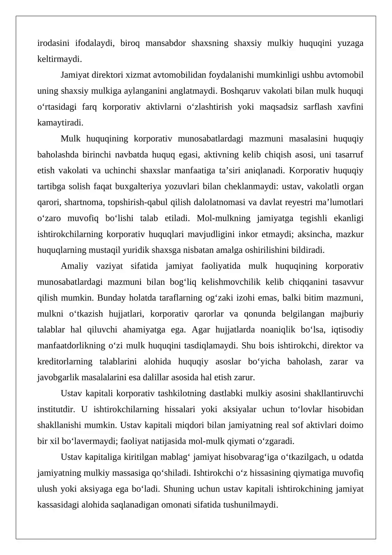Korporatsiya mol-mulkining huquqiy holati jamiyat mol-mulki va ishtirokchilarning shaxsiy mol-mulki o‘rtasidagi farq.docx 4