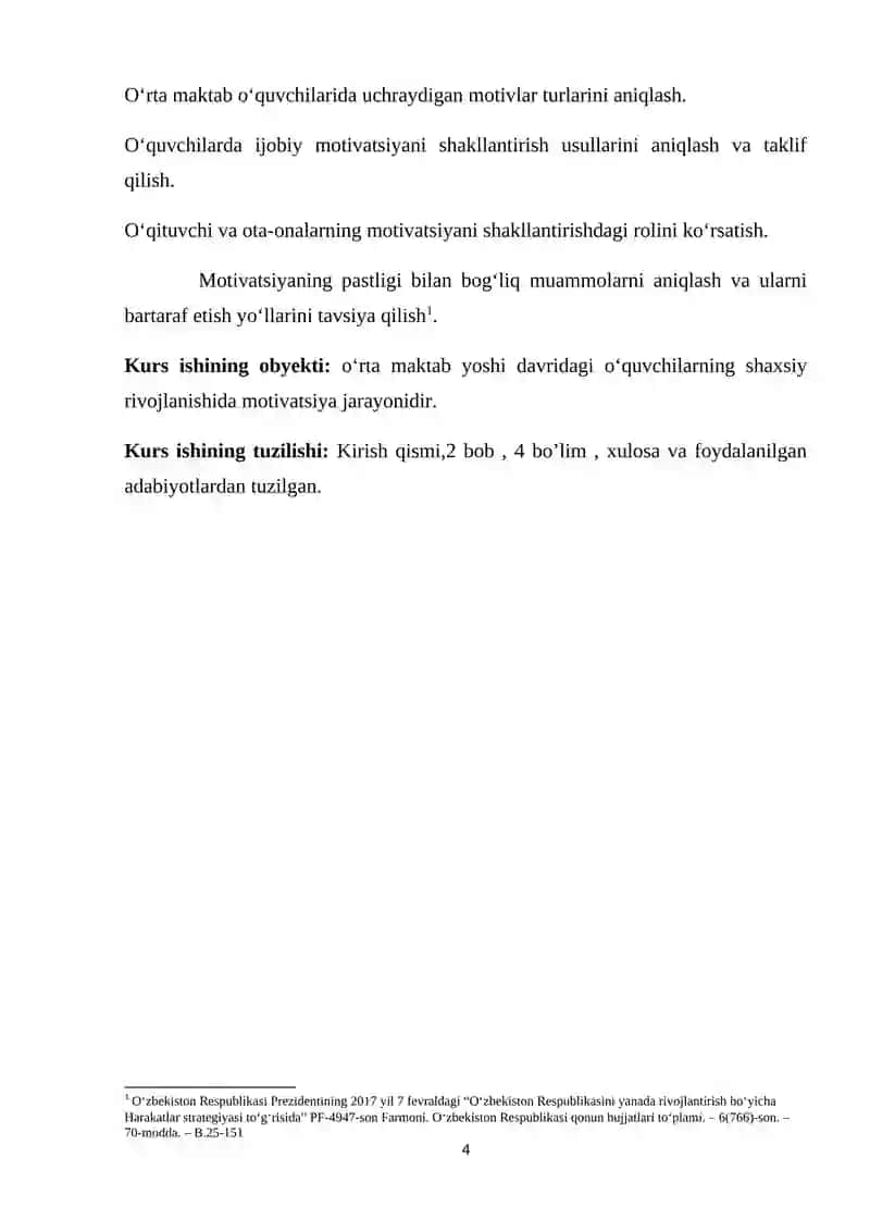 O'rta maktab yoshi motivlari. 4