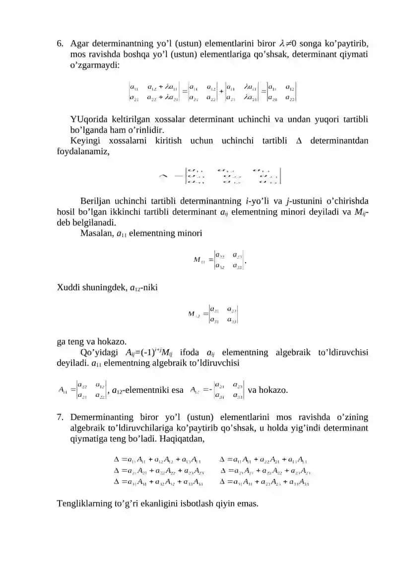 Determinantlar 4
