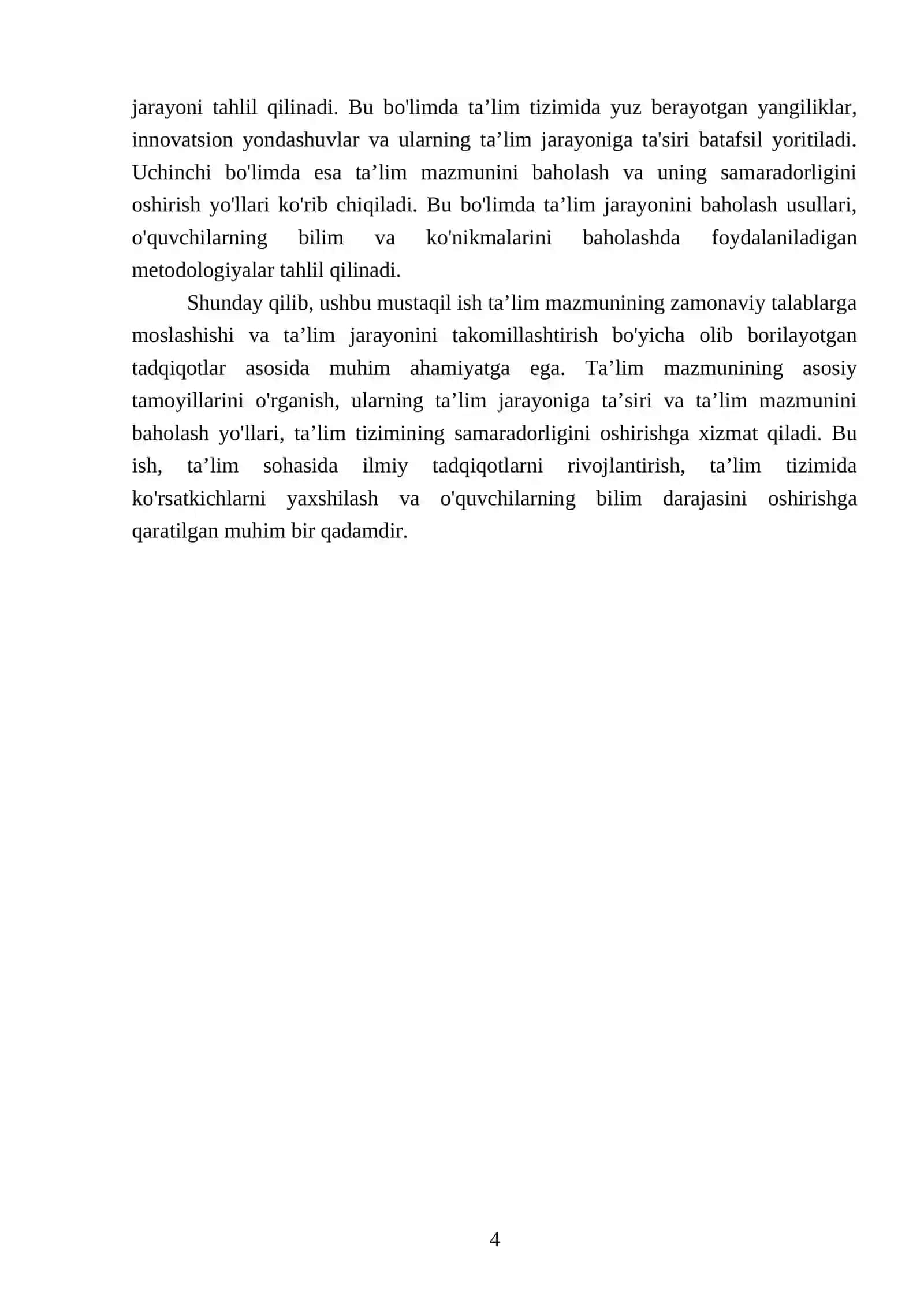 Taʼlim mazmuni 4