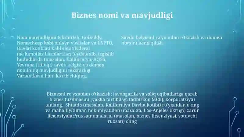 Tadbirkorlarni davlat ro‘yxatidan o‘tkazish 4