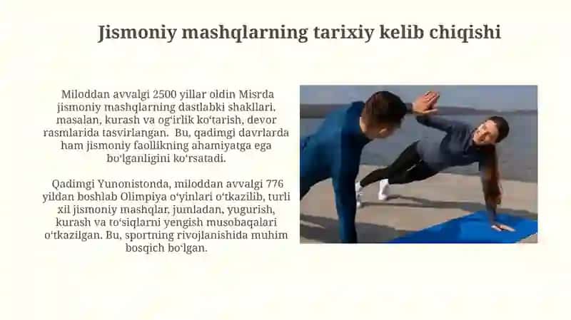 Jismoniy mashqlar va sog’liq 4